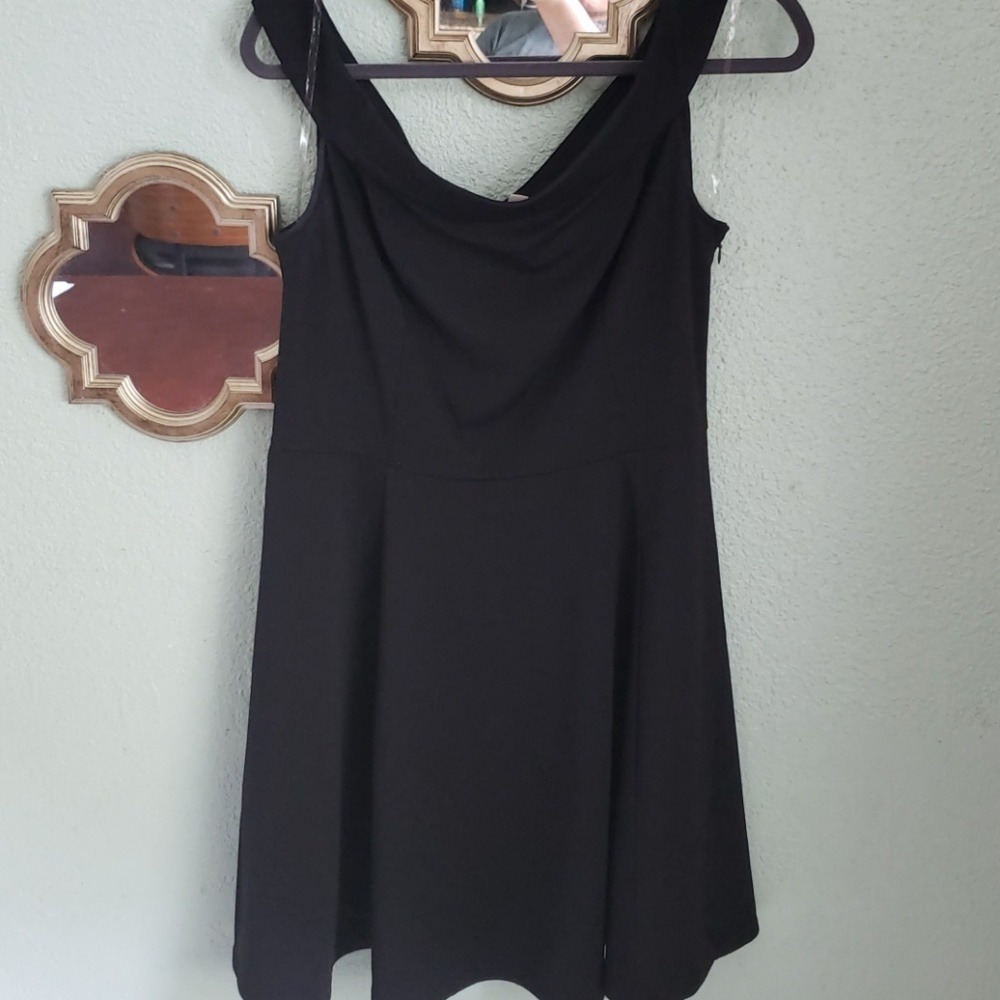 ECI New York Black Off The Shoulder Fit and Flare Cocktail Dress NWT Large